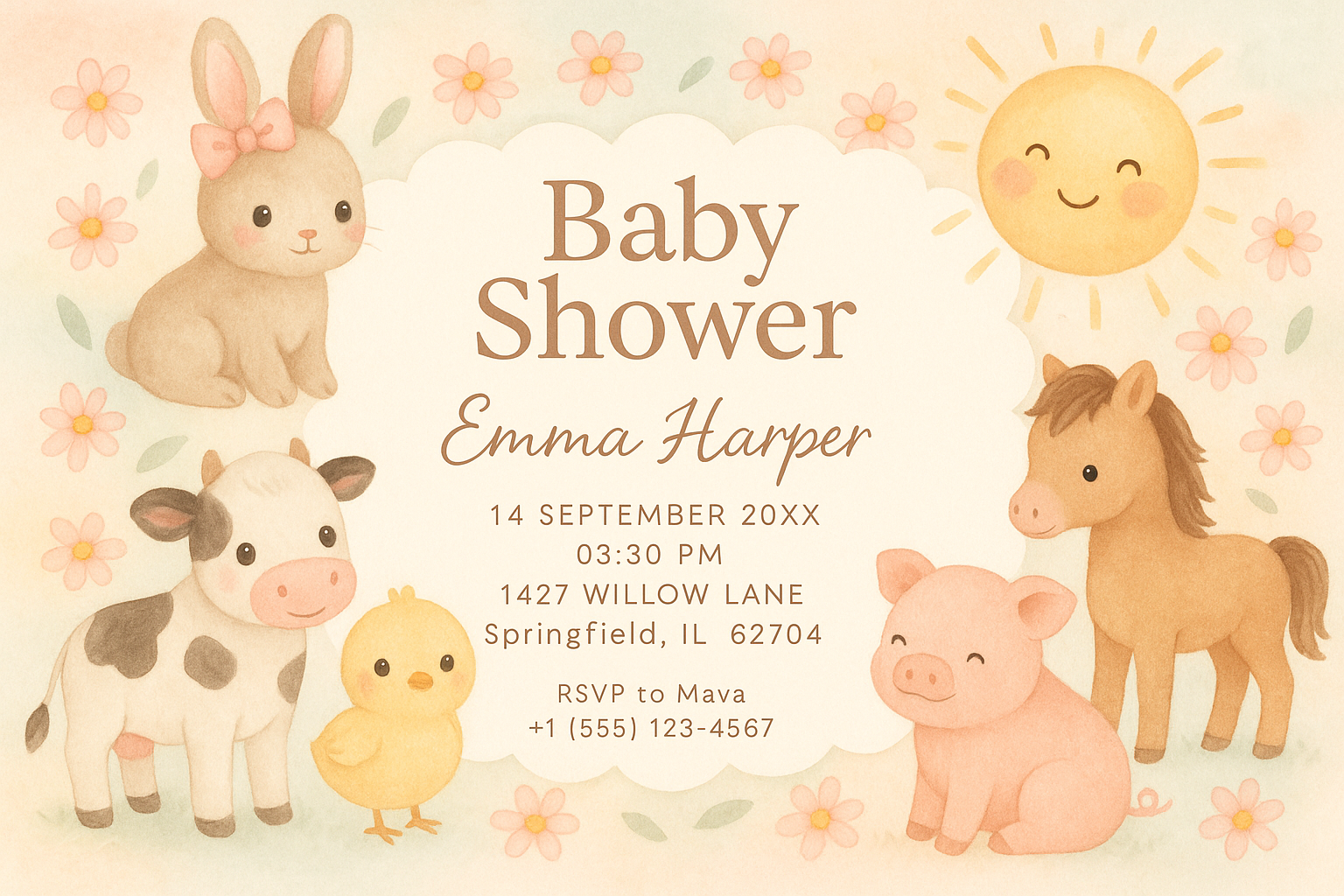 Bridal Shower design by Zara Bergstrom