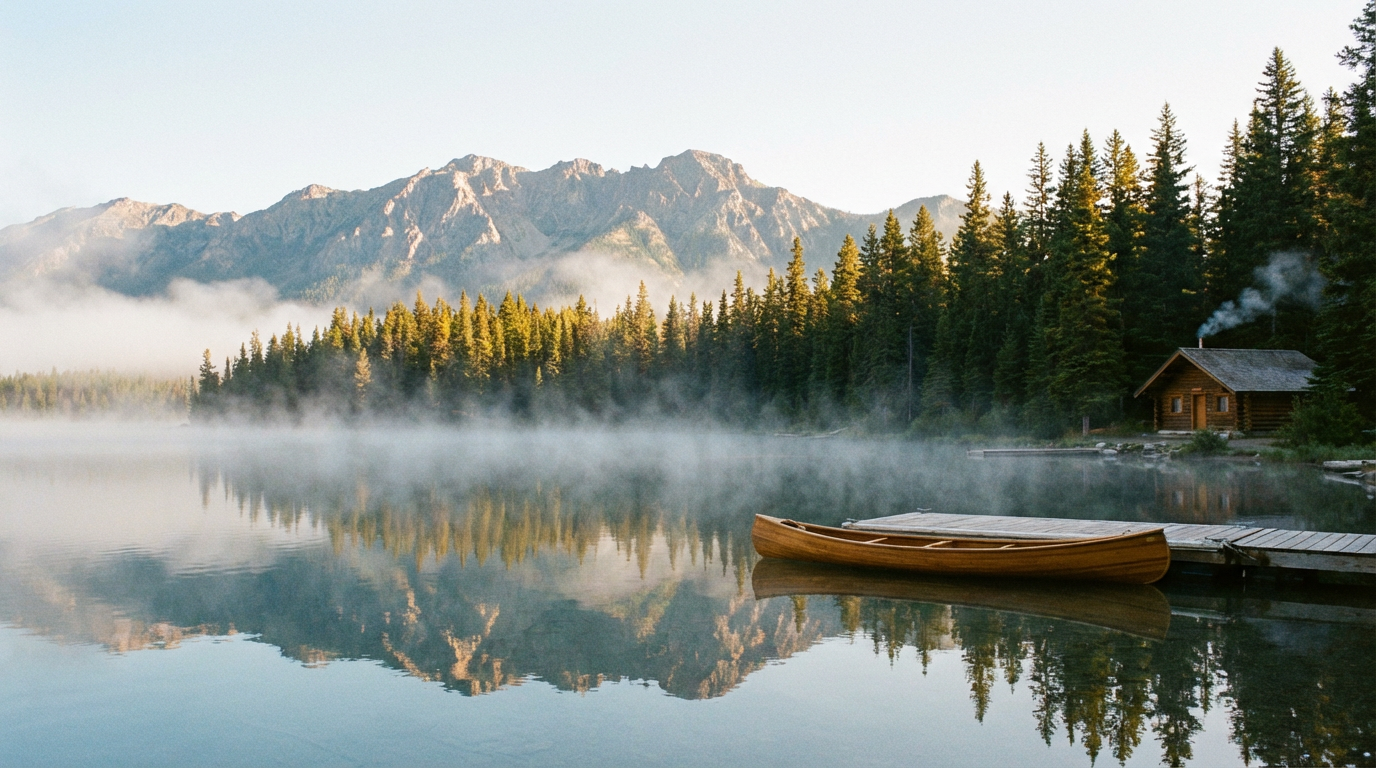 GPT Image 2 sample: Misty mountain lake